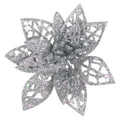 Flor glitter vazada 7,5cm c/6pcs         cx:120