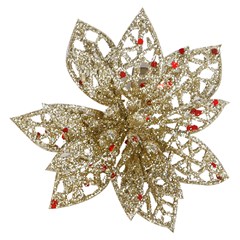 Flor glitter vazada 7,5cm c/6pcs         cx:120