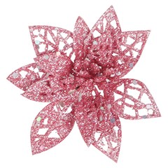 Flor glitter vazada 7,5cm c/6pcs         cx:120