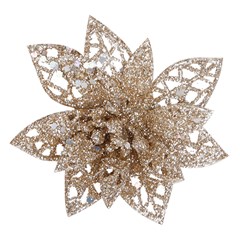 Flor glitter vazada 7,5cm c/6pcs         cx:120