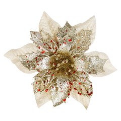 Flores glitter 3 camadas 13cm          cx:120