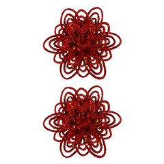 Flor glitter petala 10cm c/2pcs           cx:180