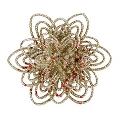 Flor glitter petala 10cm c/2pcs           cx:180