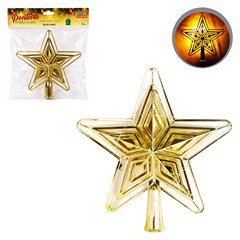 Ponteira estrela relevo 20cm 21led       cx:048