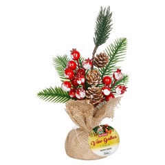 Arranjo decorativo c/vaso e cereja 24cm            cx:060