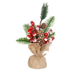 Arranjo decorativo c/vaso e cereja 24cm            cx:060