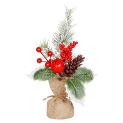 Arranjo decorativo c/vaso e cereja 24cm            cx:060