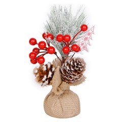 Arranjo decorativo c/vaso e cereja 24cm            cx:060