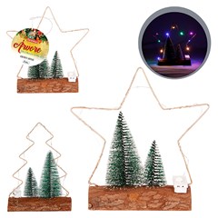 Enf arvore decorada 10led 15x18cm         cx:072