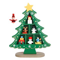 Enf arvore madeira c/pingentes 14x18cm           cx:048