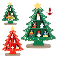 Enf arvore madeira c/pingentes 14x18cm           cx:048