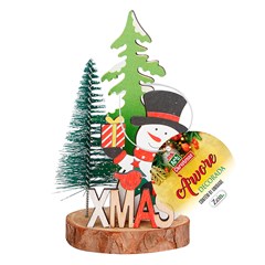 Enf arvore madeira luxo noel/boneco 8,5x15cm         cx:120