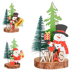 Enf arvore madeira luxo noel/boneco 8,5x15cm         cx:120