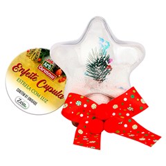 Enf cupula estrela c/luz 9,5x11cm           cx:096