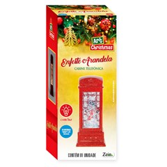 Enf arandela cabine telefonica c/luz e agua 5x5x12cm                cx:048