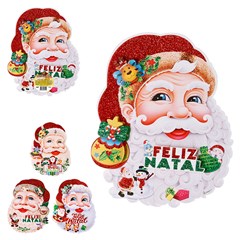 Painel rosto noel 18x25cm      cx:240