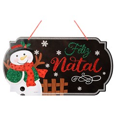 Painel natalino feliz natal 26x44cm                        cx:060