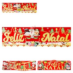 Painel faixa feliz natal 69x20cm           cx:200