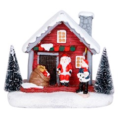 Enf resina casinha c/luz 8x11x12cm           cx:024