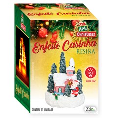 Enf resina casinha c/luz 5x5x7cm           cx:048