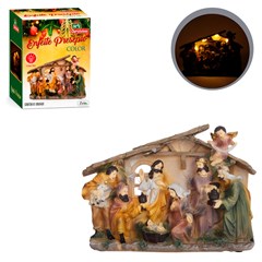 Enf presepio resina color c/luz 5x15x20cm                        cx:012
