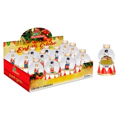 Enf globo de vidro resina quebra nozes 5x9cm                cx:048