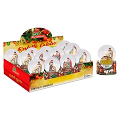 Enf globo de vidro resina presepio led 5x7cm   cx:048