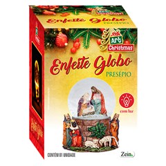 Enf globo de vidro resina presepio led 7x10cm  cx:024