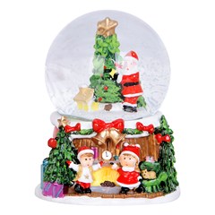 Enf globo de vidro resina c/luz 7x10cm      cx:024