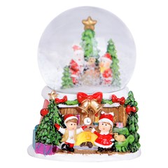 Enf globo de vidro resina c/luz 7x10cm      cx:024