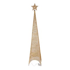 Arvore cone iluminada 3d 100led bco quente 150cm                  cx:008
