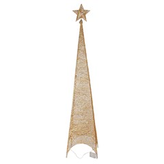 Arvore cone iluminada 3d 100led bco quente 180cm                cx:004