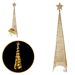 Arvore cone iluminada 3d 100led bco quente 180cm                cx:004