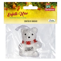 Enf urso isopor feliz natal 5x7cm                           cx:120