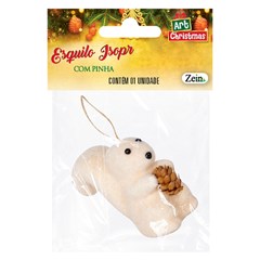 Enf esquilo isopor c/pinha 10cm                   cx:060