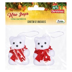 Enf urso isopor c/cachecol 7cm 2pcs                  cx:060