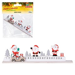 Enf calendario natalino madeira carro 40cm                   cx:060