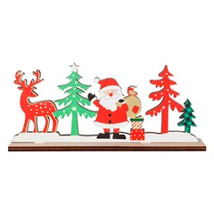 Enf placa madeira boneco na neve 17x8cm                           cx:180