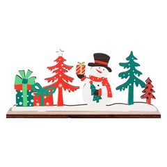 Enf placa madeira boneco na neve 17x8cm                           cx:180