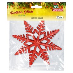 Enf estrela glitter 15cm                    cx:048
