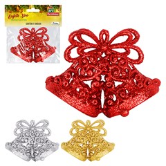 Enf sino duplo glitter 10cm                 cx:120