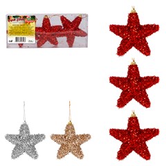 Enf estrela glitter flocado 10cm 3pcs                    cx:036