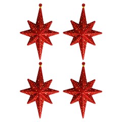Enf estrela glitter 12cm 4pcs                cx:096