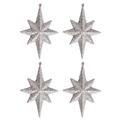 Enf estrela glitter 12cm 4pcs                cx:096