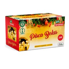 Pisca bolas 30led bco quente 7m 230v 8f