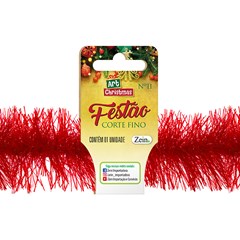 Festao corte fino vermelho 11cmx2m           cx:050