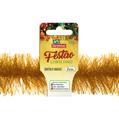 Festao corte fino dourado 11cmx2m            cx:050