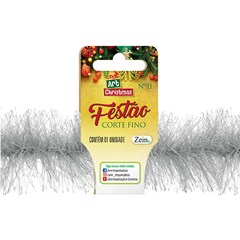 Festao corte fino 11cmx2m prata              cx:050