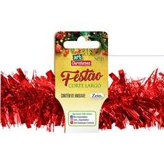 Festao corte largo 11cmx2m vermelho          cx:050