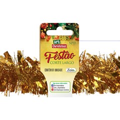 Festao corte largo 11cmx2m dourado           cx:050